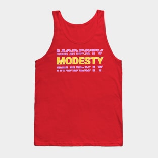 modesty text art Design Tank Top